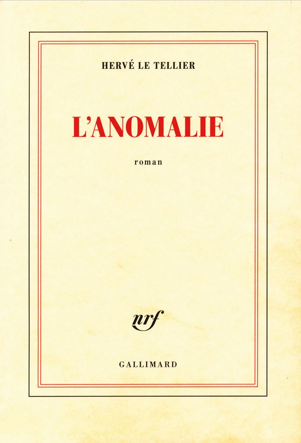 Couverture de L'Anomalie de Hervé Le Tellier