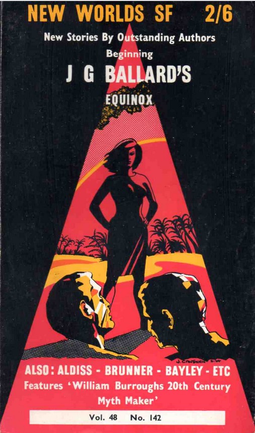 Couverture du premier numéro de New Worlds sous la direction de Michael Moorcock