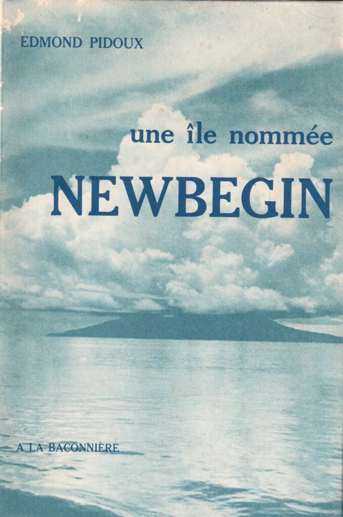 Couverture d'Une ile nommée Newbegin, d'Edmond Pidoux.