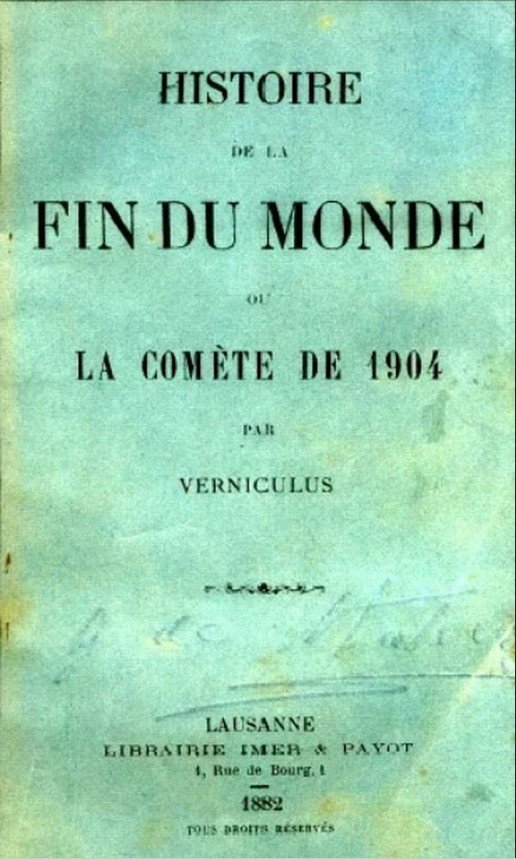 Couverture d'Histoire de la fin du monde ou la comète de 1904, de Verniculus.